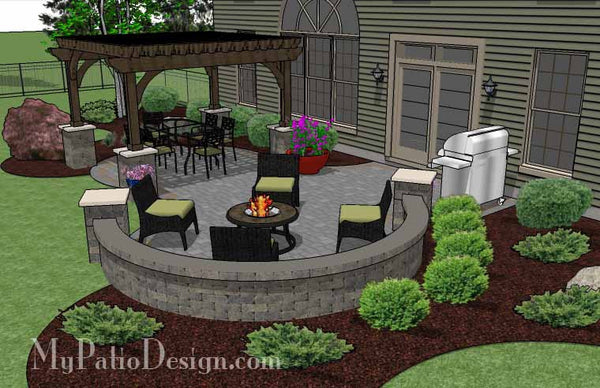 Beautiful Patio Design with Pergola 3