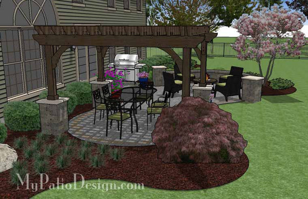 Beautiful Patio Design with Pergola 4