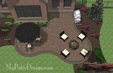 Curvy Backyard Patio Design 2