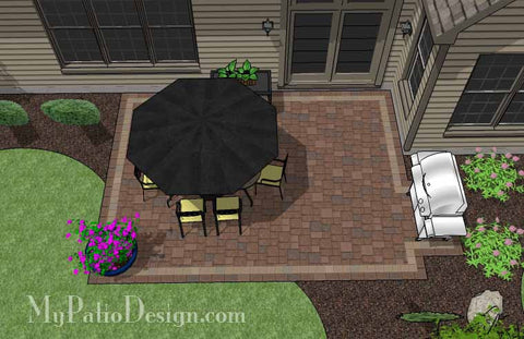 DIY Rectangular Patio Design 2