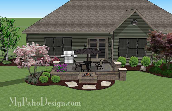 DIY-Square-Brick-Patio-Design-with-Fire-Pit-2