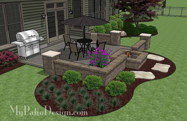 DIY-Square-Brick-Patio-Design-with-Fire-Pit-3