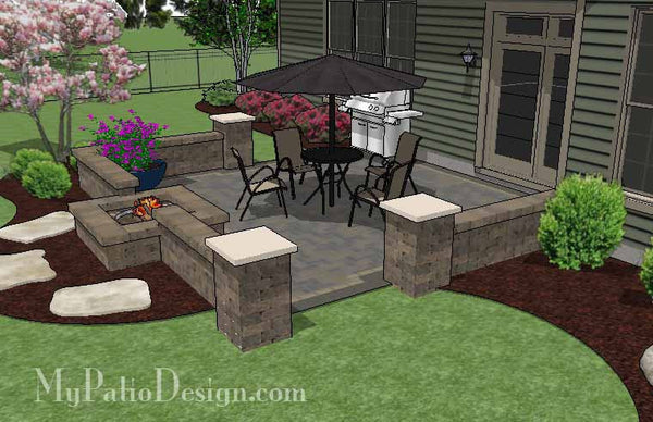 DIY-Square-Brick-Patio-Design-with-Fire-Pit-4
