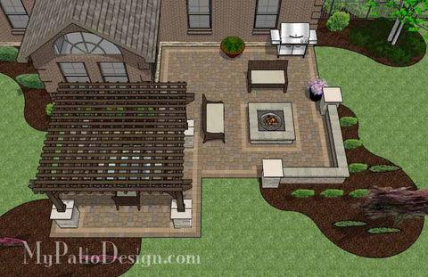 Fun, Family Patio Design with Pergola 2