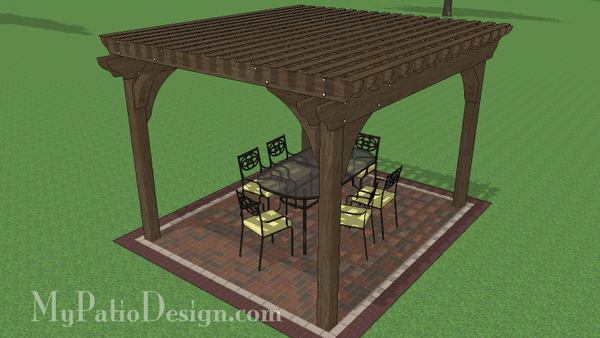 12' x 14' Cedar Pergola Design #2