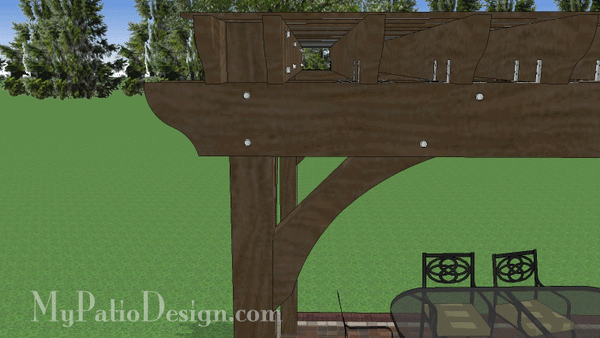 12' x 14' Cedar Pergola Design #3