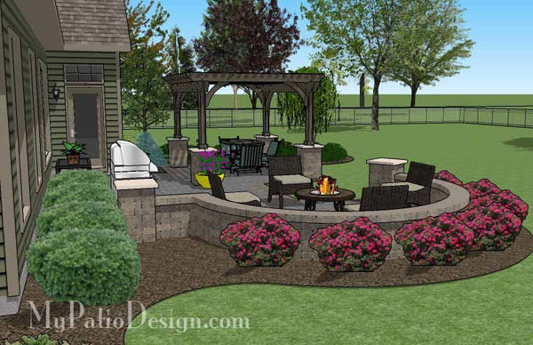Relaxing Outdoor Living Design with Pergola 3