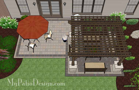 Simple and Affordable Brick Patio Design with Pergola 2