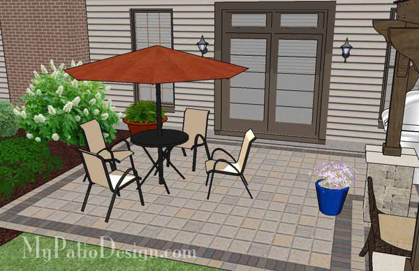 Simple and Affordable Brick Patio Design with Pergola 6