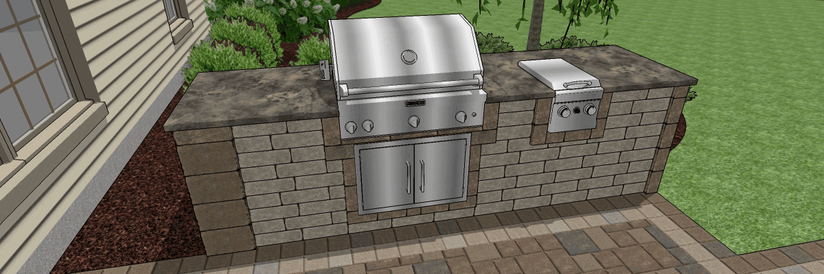 Outdoor Kitchen Design with Woodbox R36