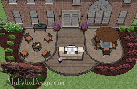 Arcs Patio Design with Grill Station 2