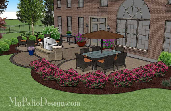 Arcs Patio Design with Grill Station 3