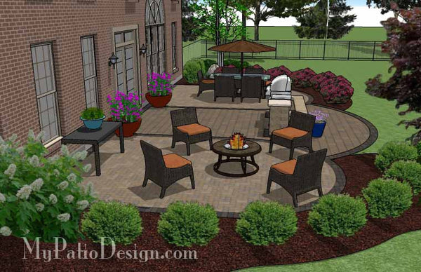 Arcs Patio Design with Grill Station 4