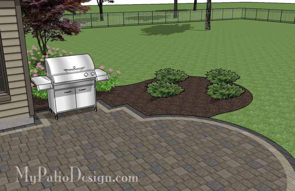 Arcs and Rectangles Patio Design with Fire Pit 7
