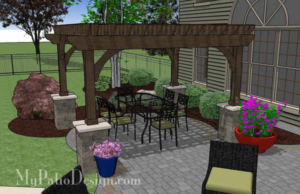Beautiful Patio Design with Pergola 6