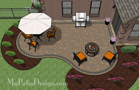 Cozy Curvy Paver Patio Design 2