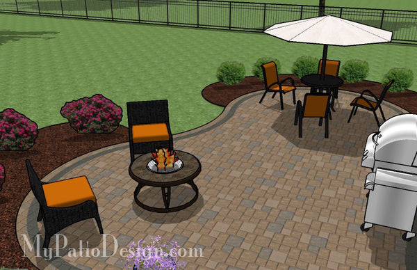 Cozy Curvy Paver Patio Design 5