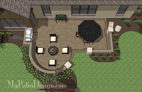 Cozy Outdoor Living Design with Seat Wall 1