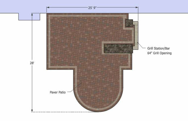 Creative Backyard Patio Design with Grill Station-Bar 1