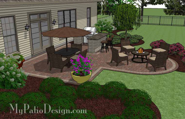 Creative Backyard Patio Design with Grill Station-Bar 3