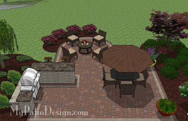 Creative Backyard Patio Design with Grill Station-Bar 5