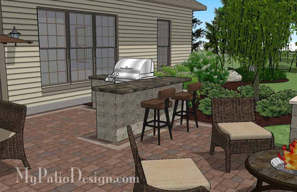 Creative Backyard Patio Design with Seating Wall 6