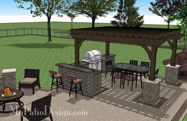 Creative Brick Patio Design with Pergola and Hot Tub 6
