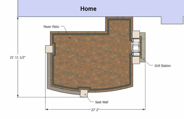 Creative and Simple Patio Design with Seat Wall 1
