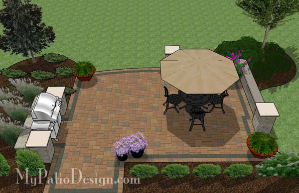 Creative and Simple Patio Design with Seat Wall 5