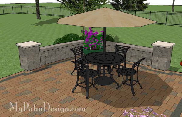 Creative and Simple Patio Design with Seat Wall 6