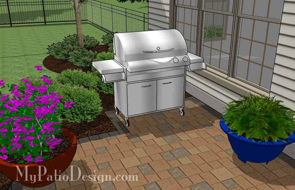 Curvy, Affordable Patio Design with Seat Wall 7