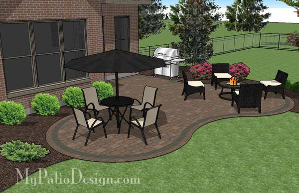 Curvy Backyard Patio Design 3