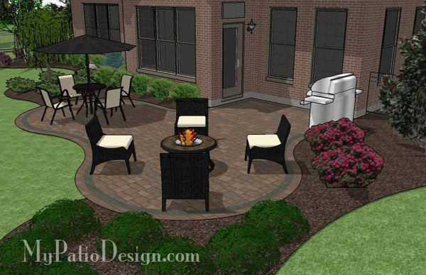 Curvy Backyard Patio Design 4