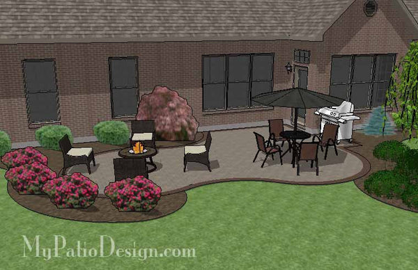 Curvy Brick Patio Design 2