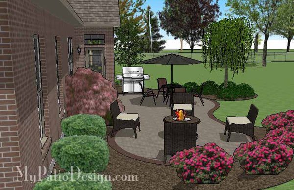 Curvy Brick Patio Design 3
