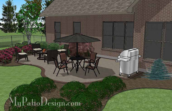 Curvy Brick Patio Design 4
