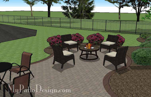 Curvy Brick Patio Design 5