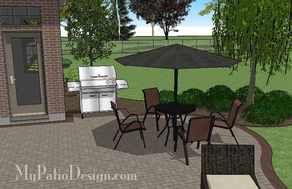 Curvy Brick Patio Design 6