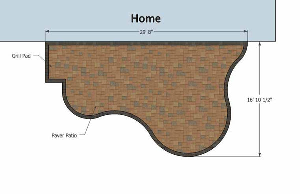 Curvy and Affordable Patio Design 1