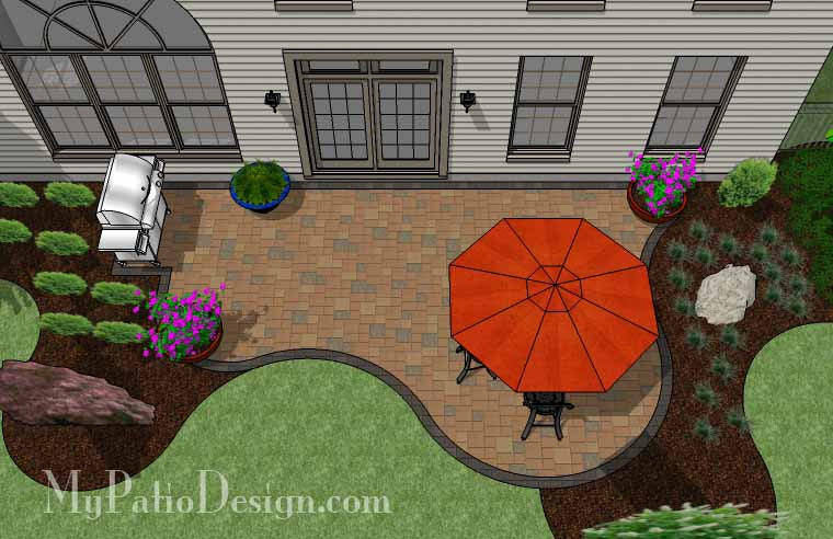 Curvy and Affordable Patio Design 2