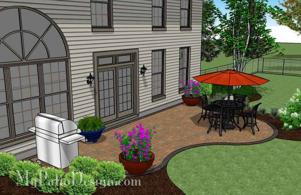 Curvy and Affordable Patio Design 3