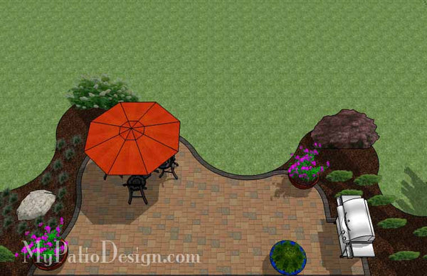 Curvy and Affordable Patio Design 5