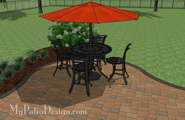 Curvy and Affordable Patio Design 6