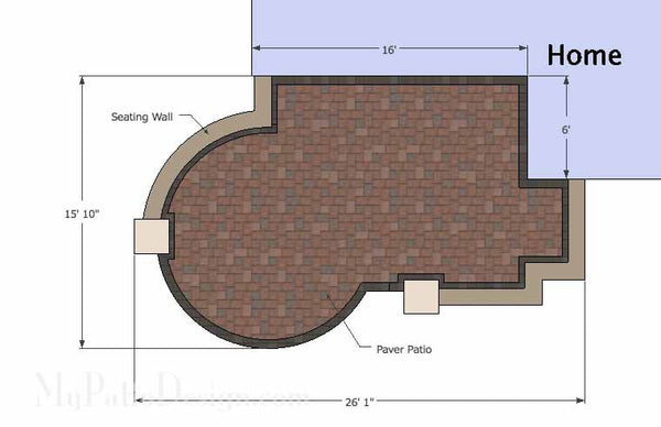 DIY Budget Friendly Patio Design with Seat Wall 1