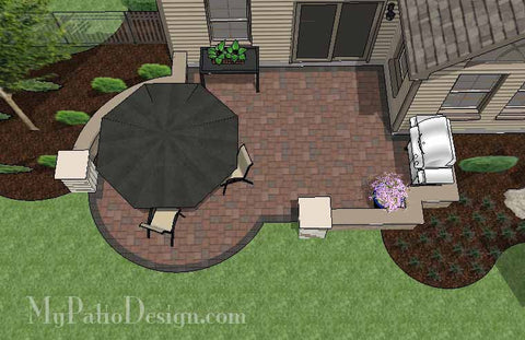 DIY Budget Friendly Patio Design with Seat Wall 2