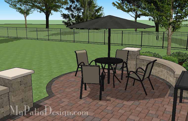 DIY Budget Friendly Patio Design with Seat Wall 6