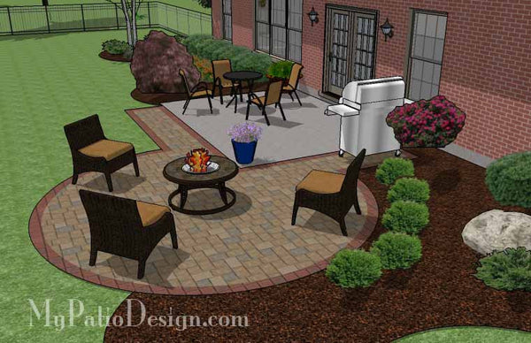 DIY Circle Patio Addition Design with Grill Pad 4