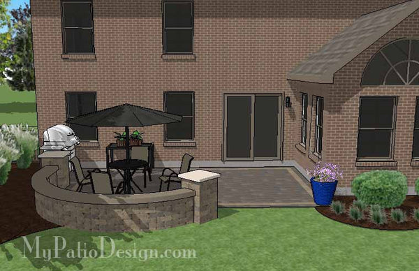 DIY Cozy Outdoor Living Design with Seat Wall 3