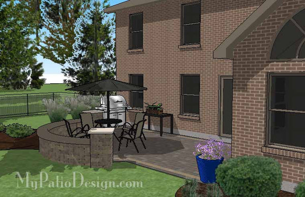 DIY Cozy Outdoor Living Design with Seat Wall 4