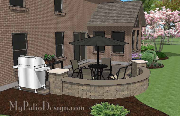 DIY Cozy Outdoor Living Design with Seat Wall 5